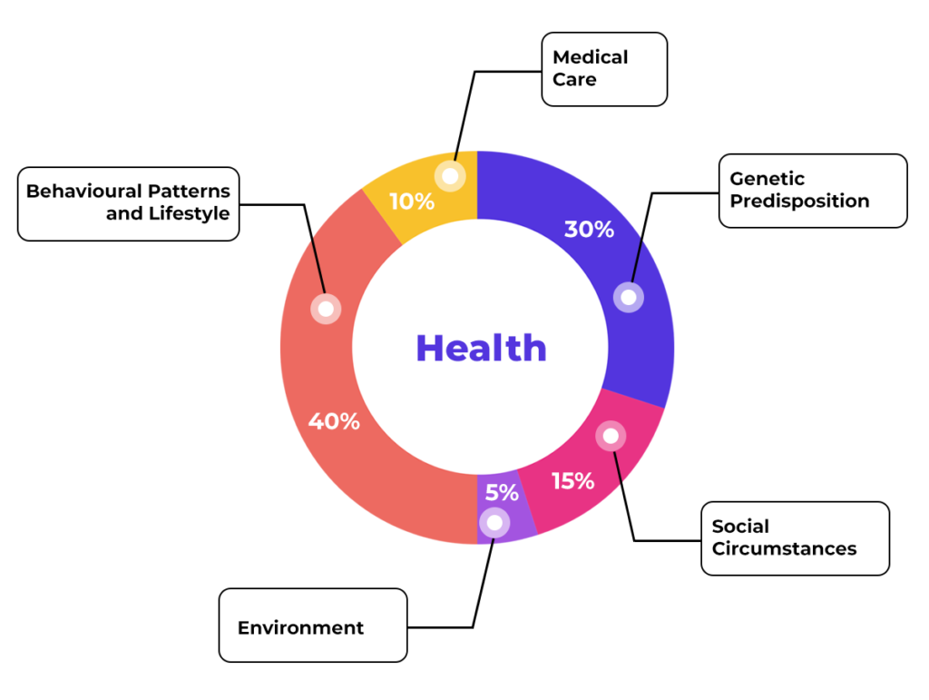 U.S. study reveals average impacts of various health determinants on well-being and lifespan.